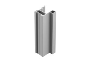 GTV Профиль алюминиевый вертикальный накладной безрамный COTE, L=2,7м, 18мм/16мм/4мм, цвет серебро