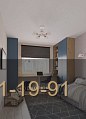 Детская мебель с рабочей зоной и шкафами в голубом фото 3